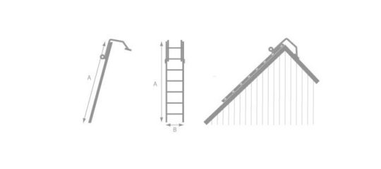 échelle pour un artisan couvreur de toits